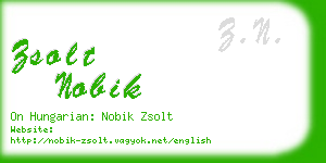 zsolt nobik business card